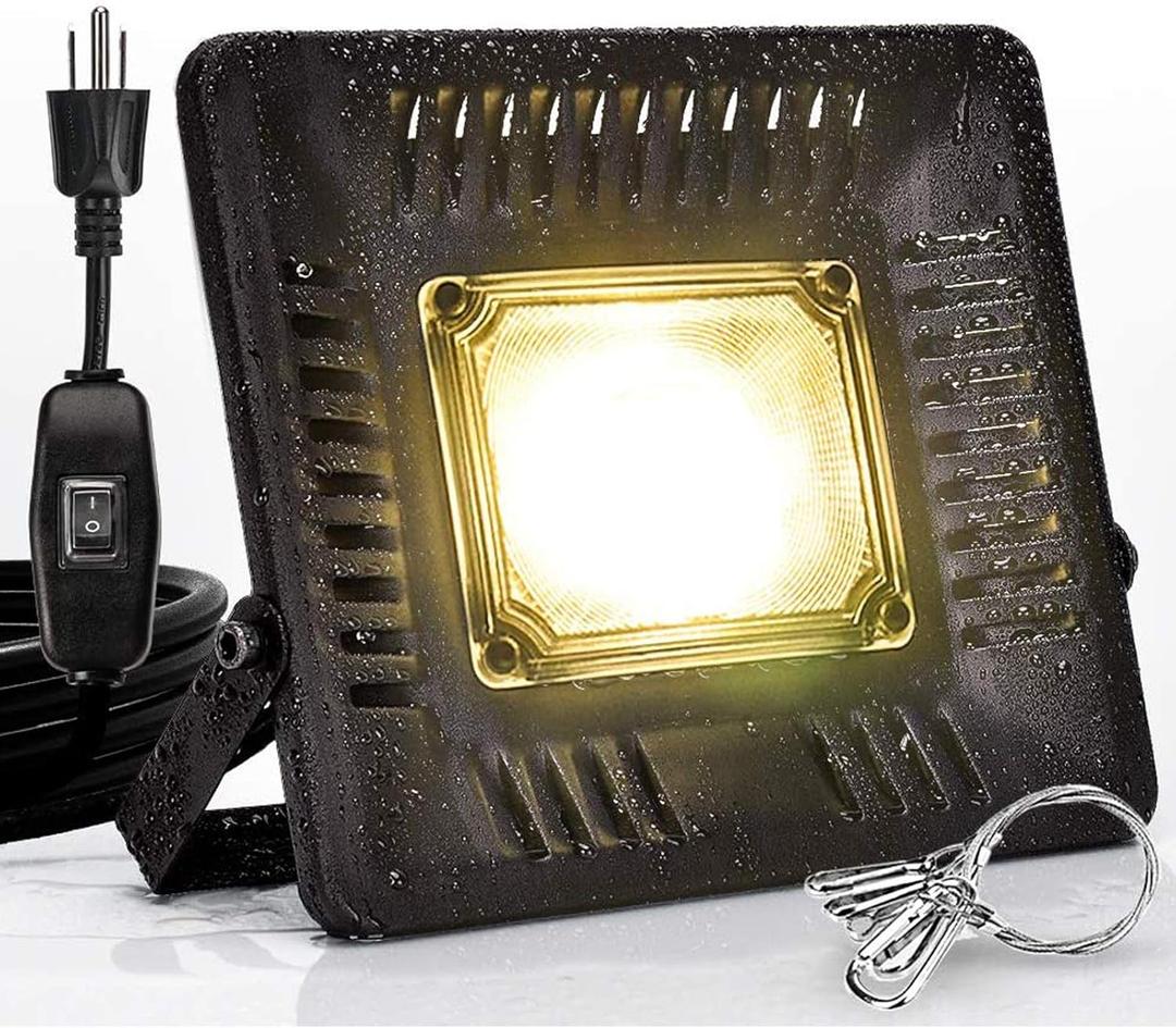 Relassy 150W Waterproof Plant Light, Outdoor Grow Light,Sunlike,Full Spectrum LED Grow Lamp,Without Noise,Ultra Thin,Heat Dissipation,for Seedling Growing Blooming Fruiting