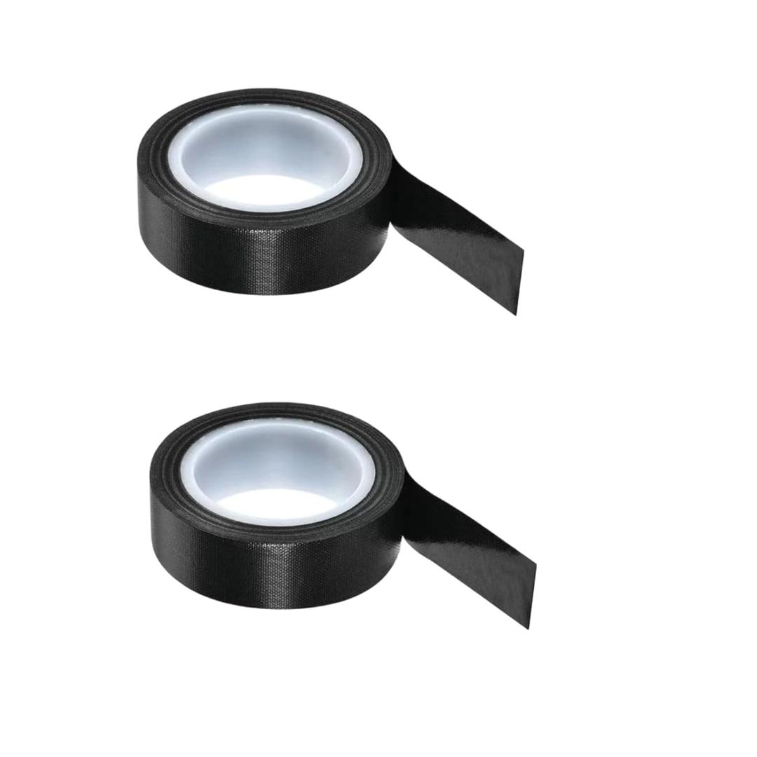 2 Pcs Roll Black 0.13mmx10m Black PTFE Teflon Tape Nonstick Tape 500 High-Temp Fiberglass Adhesive High Temperature Tape