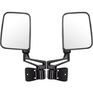 ECCPP Texture Side View Mirror Black Pair Side Mirror Replacement fit for 1987-2002 For Jeep Wrangler (exclude 1996) with Manual Folding