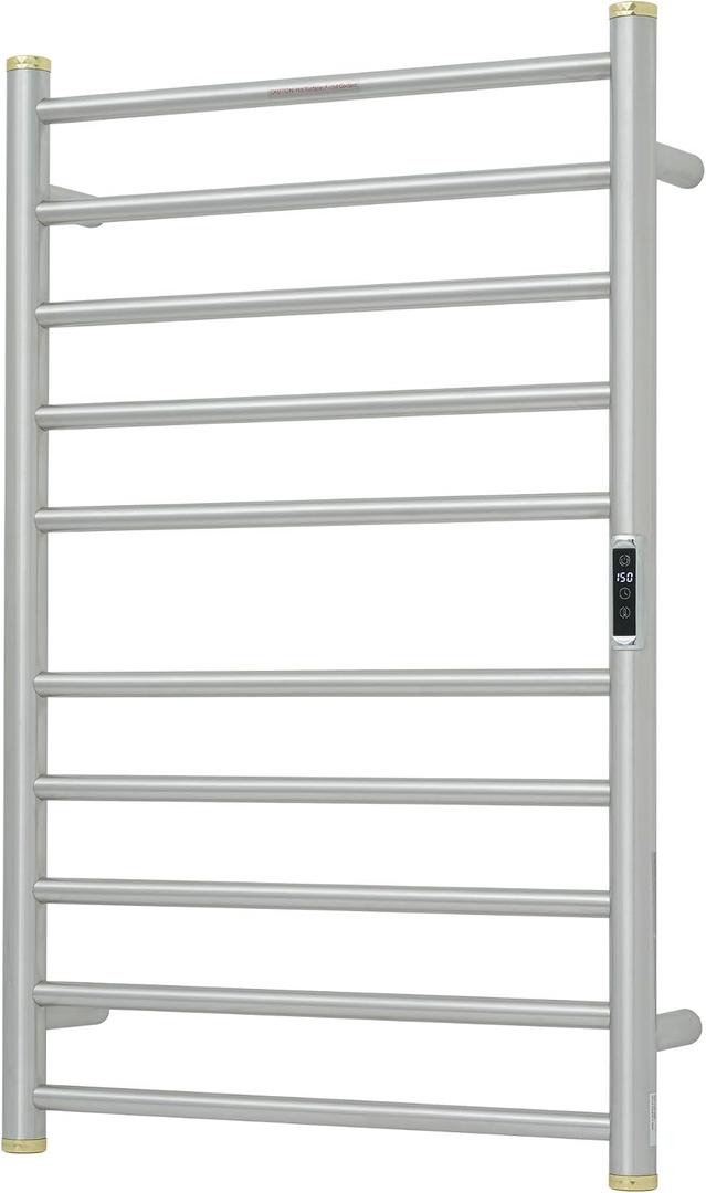 Electric Towel Warmer Rack,Heating Towel Warmer,Timer & Temperature Control,Wall-Mounted Plug-in for Bathroom,Brushed,Stainless Steel,10-Bar(31.5x20.08x4.41in)