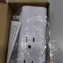 USB Multi Plug Outlet Extender - YISHU Surge Protector with Rotating Plug, 6 AC Plug Extender with 3 USB Ports, 3-Sided Swivel Power Strip Best Ideal Stocking Stuffers for Adults (White)