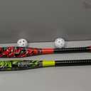 Ortiz34 Bat & Ball Set - Graffiti Plastic Bat & Ball Homerun Set- David Ortiz Backyard Baseball Set for Youth, Kids, Teenagers, Adults (Bat & Ball Set, Blue)