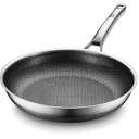 Aceself Non Stick Frying Pans,Hybrid 10 inch Frying Pans Nonstick,PFOA Free Cookware,non stick Stainless Steel Skillets,Dishwasher and Oven Safe, Works on Induction,Ceramic and Gas Cooktops