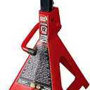 BIG RED T46002A Torin Steel Jack Stands: Double Locking, 6 Ton (12,000 lb) Capacity, Red, 1 Pair
