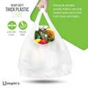 Simple's Plastic Bags with Handles For Small Business,(80 Count) Very Strong Shopping Grocery bags, plastic t-shirts bag, to go bags, Bag Dispenser Roll - Measures 12"x7"x22", 1.2 Mil Thickness