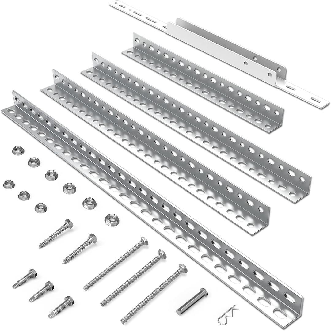 Garage Door Opener Hanging kit, Universal Garage Door Opener Installation Kit Galvanized Garage Door Angle Iron Bracket