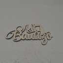 Bucherry Wooden Baby Shower Signage - Mi Bautizo Decorative Sign, Rustic Style, 38 x 25 x 0.5 cm, Wood Material, Wall Mount