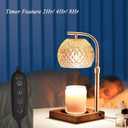 Mocalido Candle Warmer Lamp with Timer, Dimmable Electric Candle Warmer Adjustable Height, Top Candle Melter Warming Lamp for Scented Jar Candles, Amber