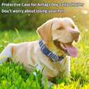 AirTag Dog Collar for Small Medium Large Dogs, Animire Soft Neoprene Padded Pet Cat Collar, Polyester Puppy Collar with Silicone Air Tag Case Holder Accessories, 10''-16'' Neck (Bohemia Navy)