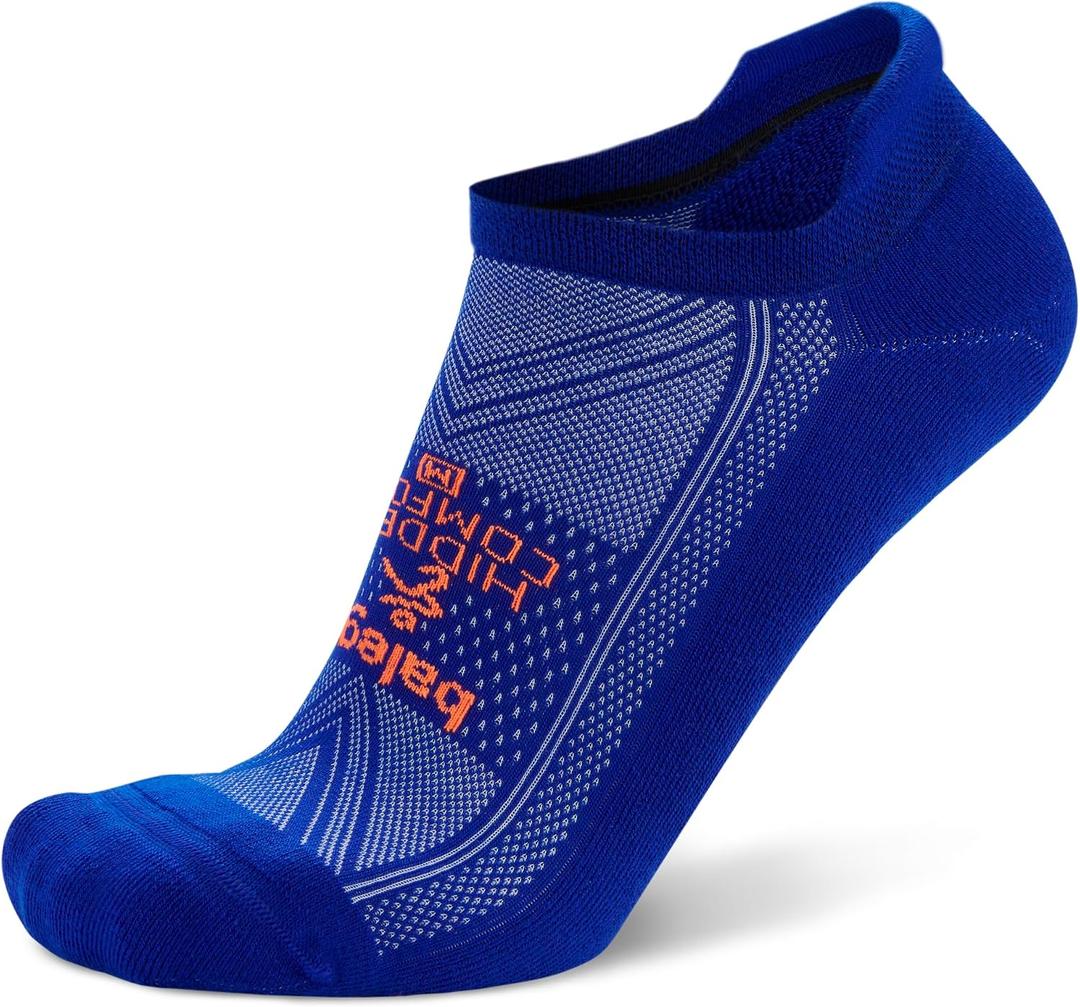 Balega Hidden Comfort Performance No Show Athletic Running Socks for Men and Women (1 Pair), Neon Blue, Large