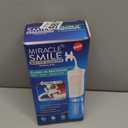 Ontel Miracle Smile Water Flosser for Teeth&Gum Health, Unique H-Shaped Flossing Head&4 Water Jets, Cordless Water Flosser Features 360 Cleaning&3 Pressure Modes, USB Rechargeable Dental Floss, White