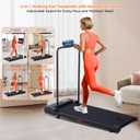 Walking Pad Treadmill with Incline, 2026 Upgrade Portable Under Desk Treadmill for Home Small with Handles, 3.0HP Walking Pad with Handle Bar, 0.6-7.6MPH, 350LBS