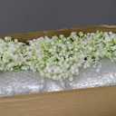 Suncalla 49 Pcs/6 Set Lemon Table Centerpiece Baby Breath Mason Jar with Burlap Fake Lemon Slices Gypsophila Centerpiece Decor for Engagement Party Bridal Shower Wedding Reception Picnic Table Decor