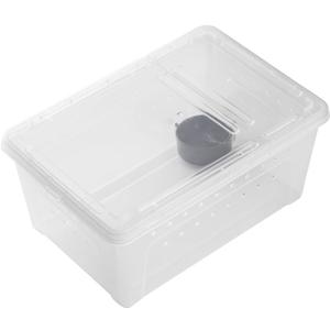 OMEM Portable Reptile Terrarium Habitat for Mini Pet Houses Breathable Holes Stackable Container (M)