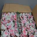 Flower Wall Panel Set, U'Artliens Artificial Wall Flower Backdrop 24x16 Inch 3D Silk Hydrangea Rose Floral Panel for Photo Background Home Party Wedding Backdrop Decoration (12 Pcs, Pink)