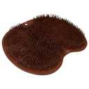 Shower Foot Scrubber Mat Back Washer Back Exfoliating Bath Wash Pad Wall Mounted Slip Suction Cups Foot Scrubber for Use in Shower Cups Foot Cleaner for Men and Women (Brown)