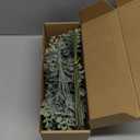 Floroom Artificial Flocked Eucalyptus Stems Faux Greenery Spray, 18pcs Best Filler Fake Plants for DIY Wedding Bouquet Centerpieces Arrangement