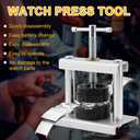 Watch Press Tool Kit with 18 Molds & Opener Remover, Back Case Closer for Closing The Cover, Watch Battery Replacement, Adjustable Height Repair Tool for Watchmakers