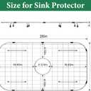 GUUKIN Sink Protectors for Kitchen Sink Bottom, 26" x 14"Stainless Steel Sink Protector with Center Drain Hole, Sink Rack with Extra Replacement White Rubber Feet