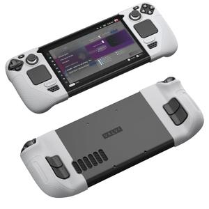 JSAUX Silicone Grip Protection Case Compatible with Steam Deck OLED/LCD, Steam Deck Grip, Steam Deck GripSkin, GripArmor Silicone Sleeve Set (one Left and one Right) - GP0016 Grey