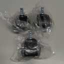 Office Chair Wheels, 2 Inch Rubber Rollers, Heavy Duty, Safe for Hardwood Floors, Carpets, Mats, Universal Size 11x22mm, Smooth and Quiet, Black, Set of 3