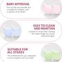 2 x 2-Pack Silicone Baby Cups, for Babies 6+ Months, Leak-Proof Open & Straw Cup Transition Set, BPA-Free Weaning Supplies 5oz (Pink)