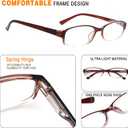 NORPERWIS 6 Pack Ladies Reading Glasses for Women Blue Light Blocking Spring Hinge Fashion Eyeglasses Readers for Women (Mix Color, +1.75)