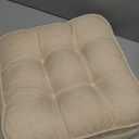 GOFORIT Chair Cushions,Tufted Shredded Memory Foam Chair Pads, Non-Slip Seat Cushions with Removable Cover, 16'' x 16'', Beige