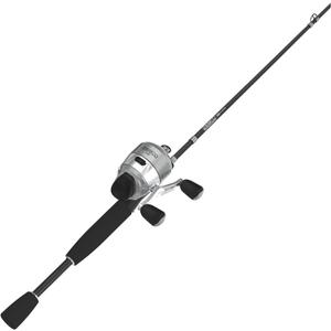 Zebco 33 Platinum Spincast Reel and Fishing Rod Combo, Anti-Reverse Clutch, Silver Style: 6 Foot