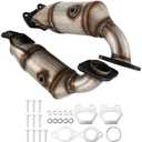 KAC Front Left/Right Catalytic Converter w/Exhaust Manifold Compatible with Grand Caravan 11-14/16-17,Town & Country 11-16,Journey 12-17,200 11-14 High Flow Catalytic Converter OEM 16779/16780, 2Pcs ​