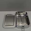 HaWare Stainless Steel Bento Box, 47oz (1400ML) Lunch Box Container with Lids and 2 Removable Dividers, Metal Lunch Containers with Locking Clips, Leak-Proof Food Storage Containers for Work School