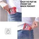 Rough Enough Clear ID Badge Holder Card Wallet with Lanyard 2 Pack Black Red, PVC, Water-Resistant, for Work Travel