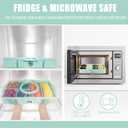 Stackable Snackle Box Container with 2 Lids, 14 Compartments - BPA-Free Snackle box Organizer, Dishwasher & Microwave Safe Reusable Snacklebox for Veggies, Fruits, Charcuterie, Snacks (Green, 2 Pack)