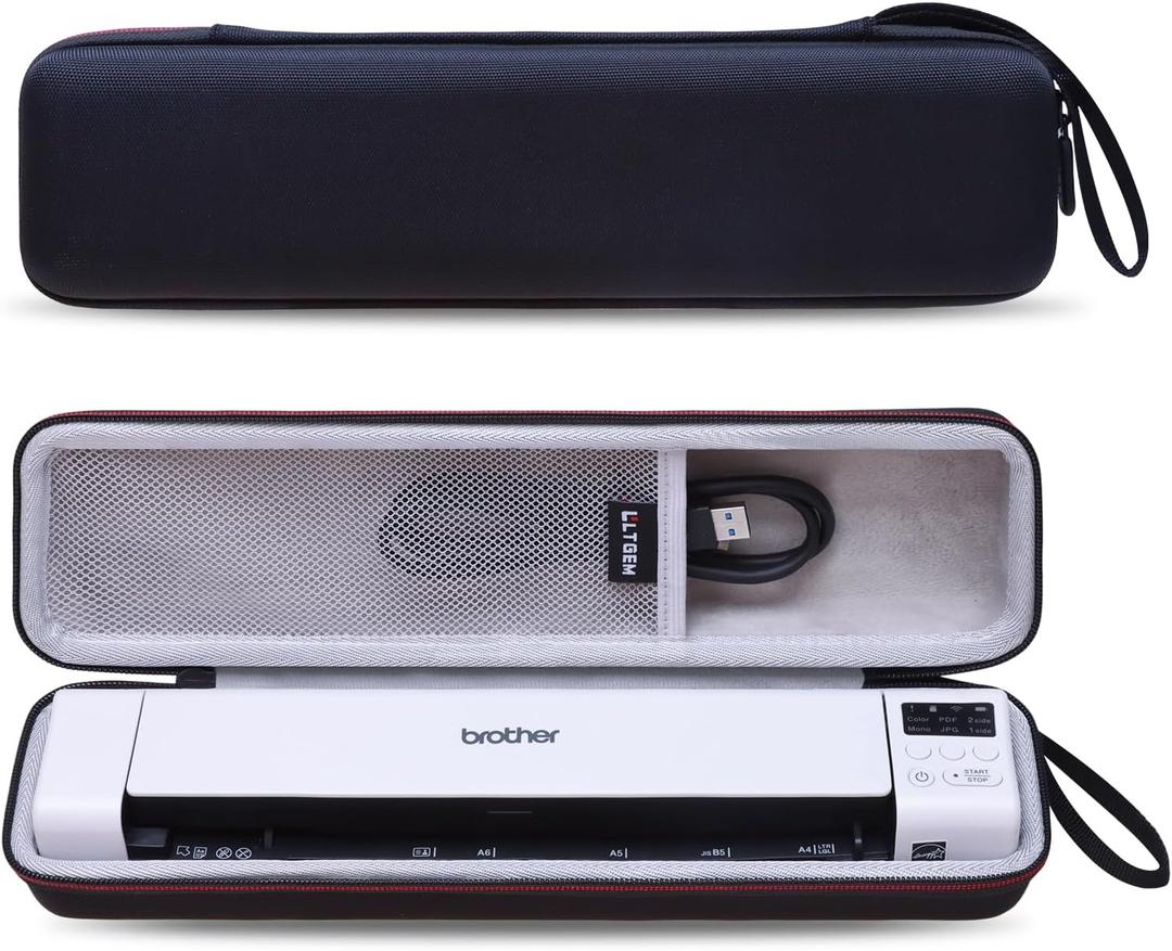 LTGEM Hard Case for Brother DS-640 / DS-740D / DS-940DW / DS-720D & Itari & HP Small USB & Canon imageFORMULA P-208II Document Scanner - Protective Carrying Storage Bag