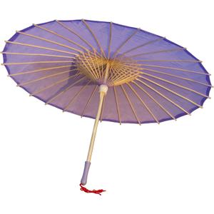 Plain Bamboo Cloth Parasol Umbrella Great for Wedding Party Favor (Light Purple), One Size