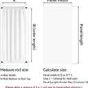 Vatge Front Door Sidelight Curtains with Magic Tape - 12x72 Door Window Covering, 50% Sunlight Blocking French Curtain, 1 Panel, W12 x L72, Pure White