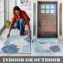 Blue Beach Door Mat - Beach Coastal Outdoor Welcome Mat, Nautical Door Mat, Beach House Decor, Coastal Ocean Bathroom Decor, Coastal Outdoor Decor, 17x30 Inch