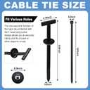 200 Pcs Heavy Duty Nylon Cable Ties for Automotive Body & Trim Clips, Self-Locking Zip Ties for Car Body, Replacement Parts & Outdoor Use - Strong Adjustable Plastic Fasteners