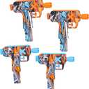 4 Pack Watergun, Water Guns for Kids - Mini Water Gun, Squirt Guns for Kids Gges 3-5 with Doodle Patterns, Pool Party Favors Water Blasters, Summer Water Toys for Outdoor Pool & Beach Splash Games