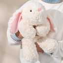 Soft Weighted Bunny Stuffed Animal 20.5" 2Lbs, Sturdy and Fluffy Beige Rabbit Plush Toy for Kids Cuddle, Cute Plushy Hugging Pillow Toy for Kids (20.5"x7.9"x5.9")