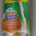 Scrubbing Bubbles Toilet Bowl Brush and Holder with Cleaner Refill Pads, Fresh Brush Toilet Wand Starter Kit, Cleans Limescale & Fights Odors, Citrus Scent, 1 Wand + 4 Refills + 1 Stand