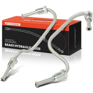2 x A-Premium Rear Side Brake Hydraulic Hose Compatible with Volkswagen and Audi Models - Jetta 2005-2018, Golf 2010-2014, Golf R 2012-2013, Beetle 2012-2019, A3, A3 Quattro, Eos, GTI, TT, R32, Rabbit