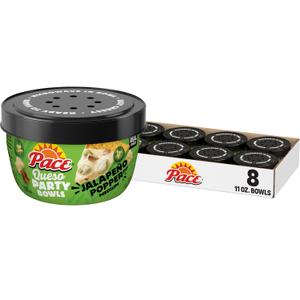 Pace Jalapeno Popper Dip, 11 oz Microwavable Bowl (8 Pack) (EXP 07/22/26)