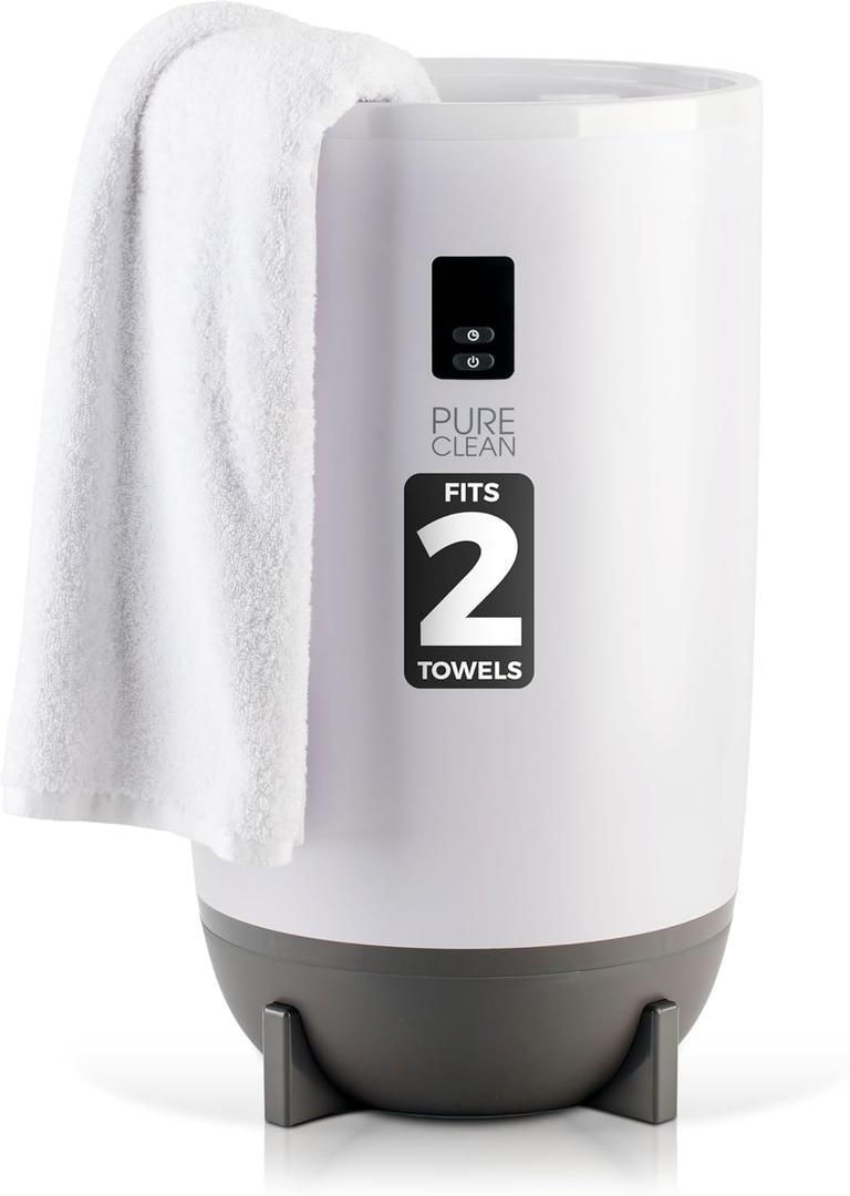 PURE CLEAN Towel Warmers Bucket, with Customized Fragrance for Spa and Bathroom, Luxury Towel Heater Gifts for Him & Her, Auto Shut Off, Fits 2 Large Towels, Blankets, Bathrobes, PJ's (Black)