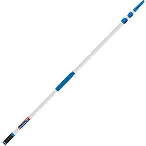 Unger Professional Connect & Clean 6 - 18 Foot Telescoping Extension Multi-Purpose Pole with Quick-Flip Clamp, Window Cleaning, Dusting, Silver