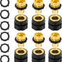 TAROSE Garden Hose Quick Connect Fittings No-Leak Water Hose Quick Connect Fittings Male and Female 3/4 Inch Garden Hose Fitting Quick Connector- 6 Set