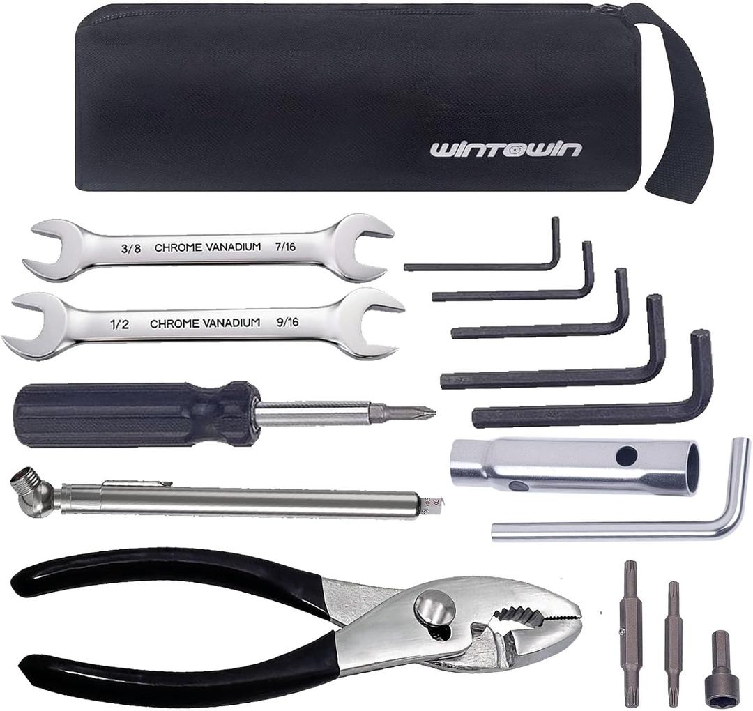 Motorcycle Repair Tool Kit for Harley-Davidson Motorcycles,Bike Basic Repairs Tool Set, Roadside Kit, Gift for Father, Husband, Christmas, Birthday
