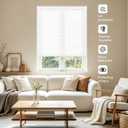 SUNOFF Cordless No Drill Light Filter Cellular Shades, 34" W x 64" H, White