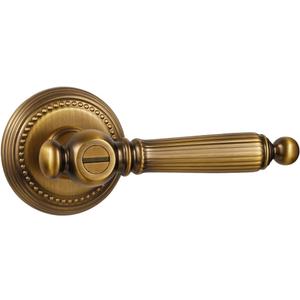 2 Pack Antique Brass Door Lever Privacy Antique Door Handle Door Lever Bedroom and Bathroom, Zinc Alloy