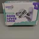Door Lever Locks (4 Pack) - Prevents Toddlers from Opening Doors - Durable ABS with 3M Adhesive - Easy One-Hand Operation for Adults, No Tools Needed